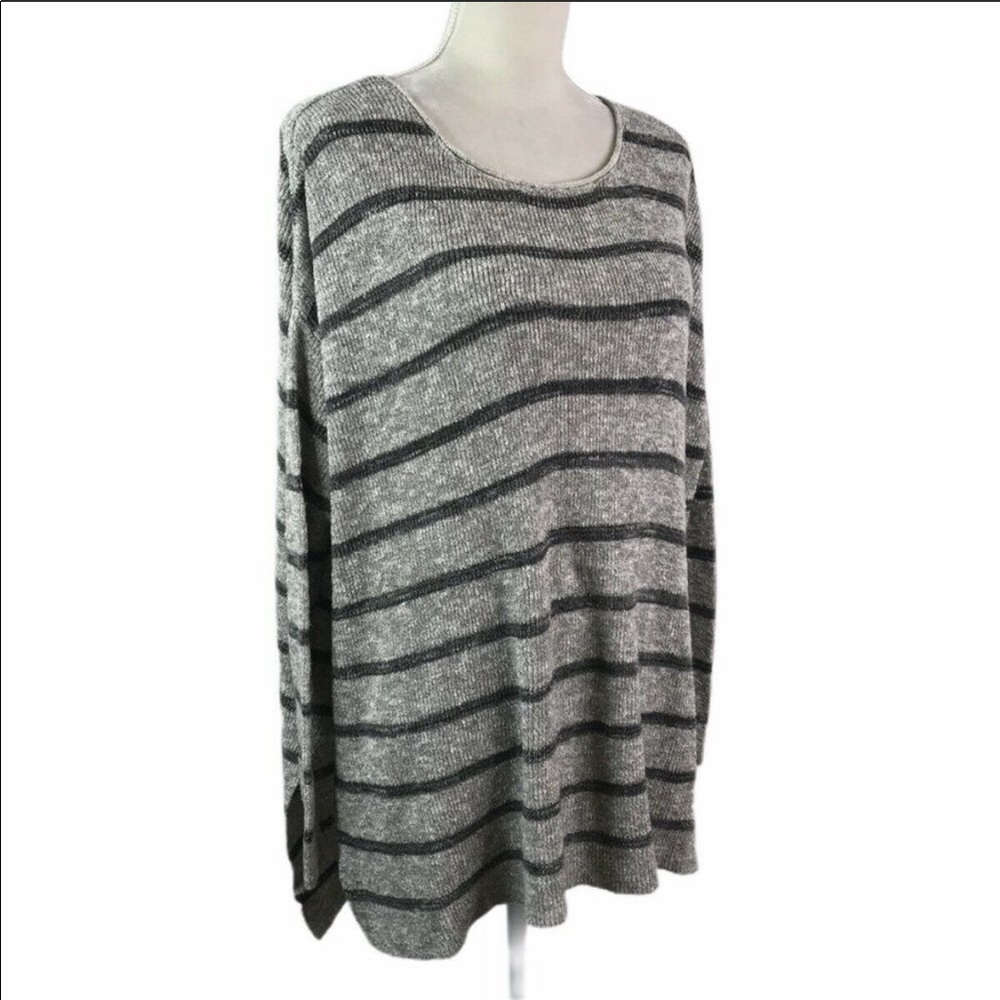 NWOT Free People Striped Oversized Long Sleeve